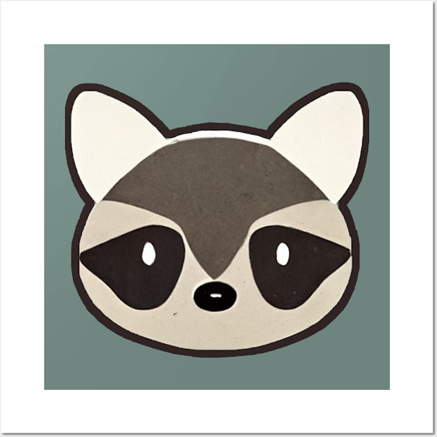 A raccoon's face Wall Art by etherElric